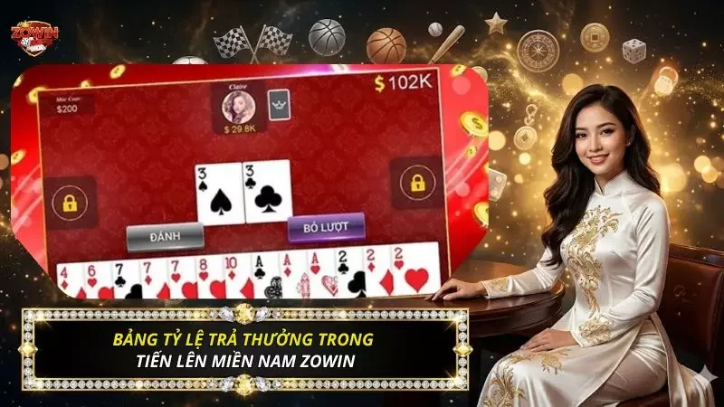 Tiến Lên Miền Nam Zowin - Bí Quyết Đánh Bài Thắng Lớn 2026 4 Bảng tỷ lệ thưởng trong quá trình tham gia Tiến Lên Miền Nam