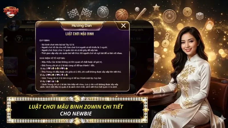 Mậu Binh Zowin - Hướng Dẫn Cách Chơi Chi Tiết Cho Tân Thủ 2026 3 Quy ước chia bài và cách phân định thắng thua trên bàn đấu