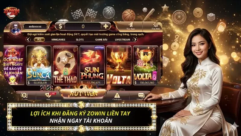 Lợi ích người chơi nhận được khi đăng ký tài khoản
