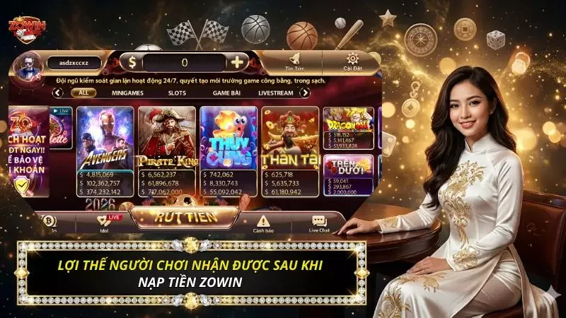 Những thứ người chơi nhận được sau khi nạp tiền hệ thống