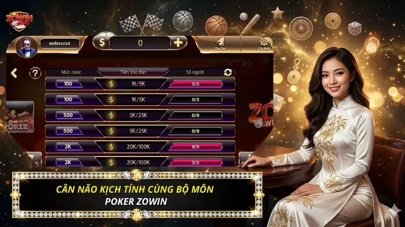 Sân chơi game bài Poker đầy hấp dẫn có một không hai